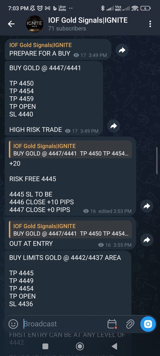 Direction, entry zone, SL and TP, in your group.